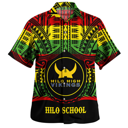 Hawaii Hawaiian Shirt Hilo High School Reggae Color Polynesian