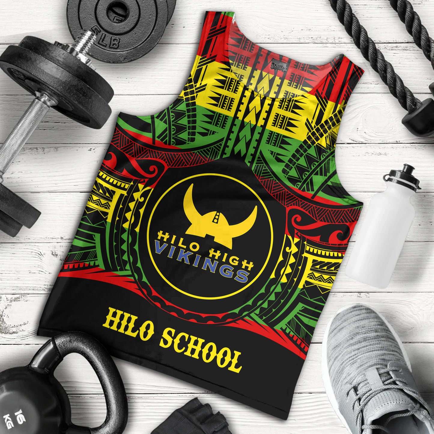Hawaii Tank Top Hilo High School Reggae Color Polynesian