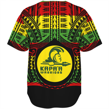 Hawaii Baseball Shirt Kapaa High School Reggae Color Polynesian