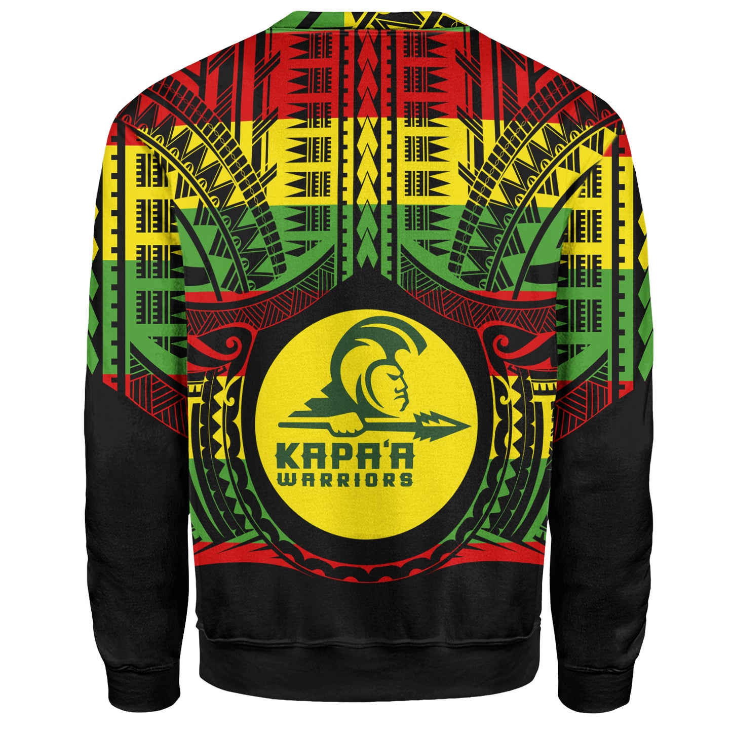 Hawaii Sweatshirt Kapaa High School Reggae Color Polynesian