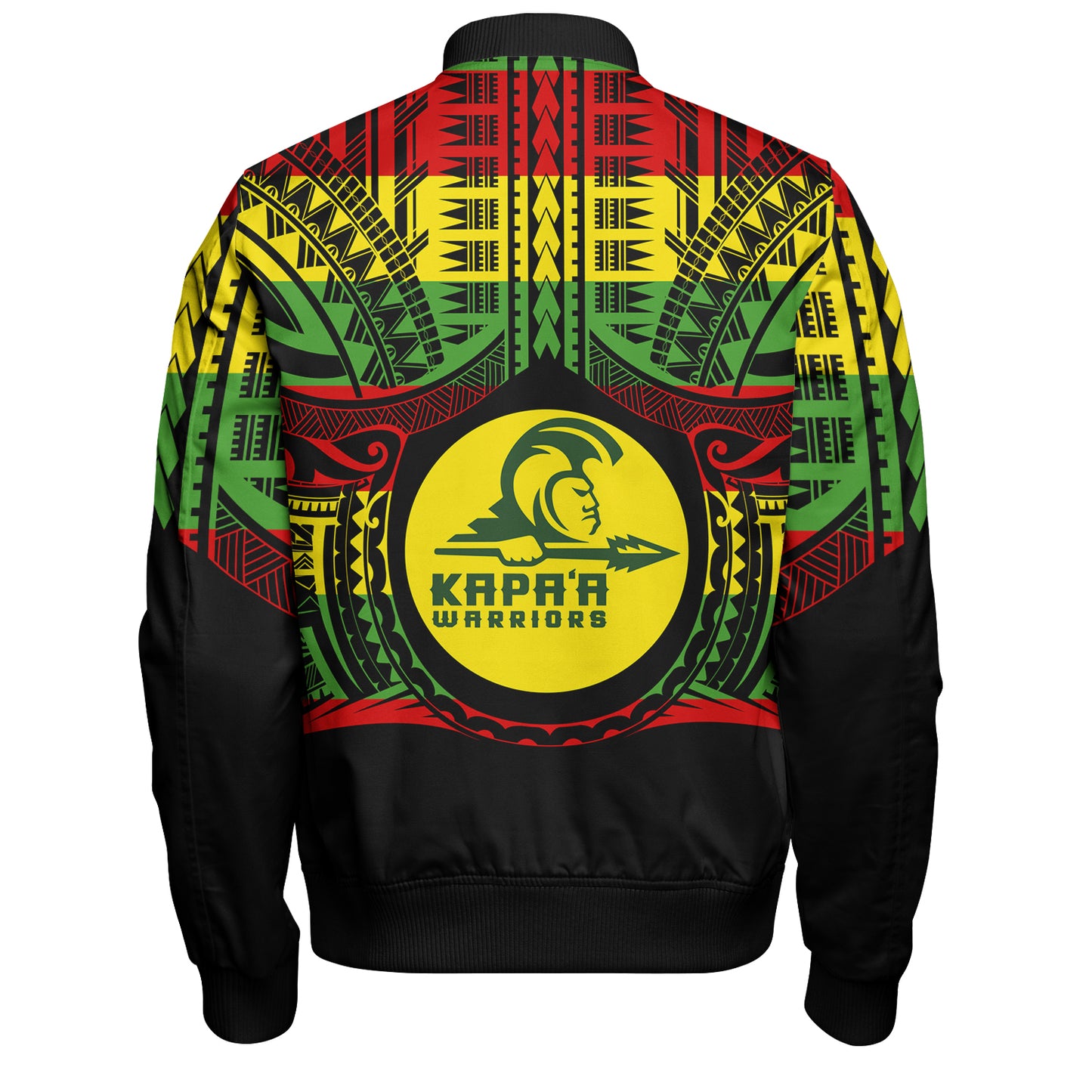 Hawaii Bomber Jacket Kapaa High School Reggae Color Polynesian