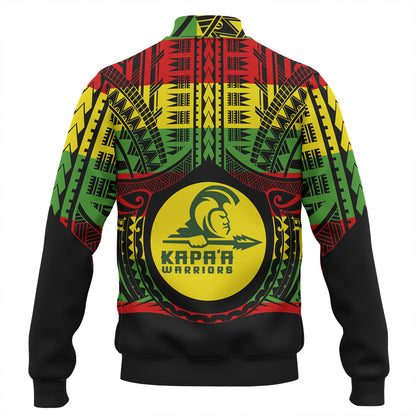 Hawaii Baseball Jacket Kapaa High School Reggae Color Polynesian
