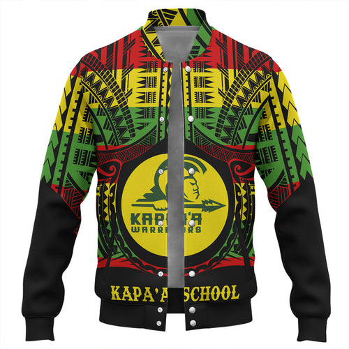 Hawaii Baseball Jacket Kapaa High School Reggae Color Polynesian