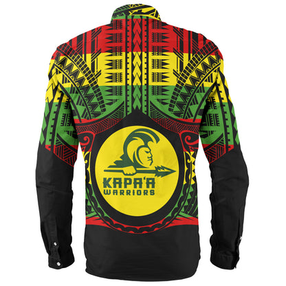 Hawaii Long Sleeve Shirt Kapaa High School Reggae Color Polynesian