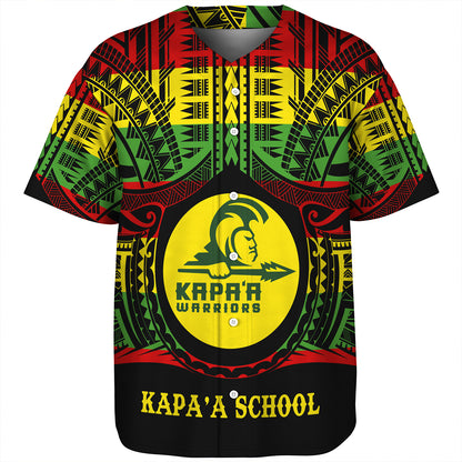 Hawaii Baseball Shirt Kapaa High School Reggae Color Polynesian