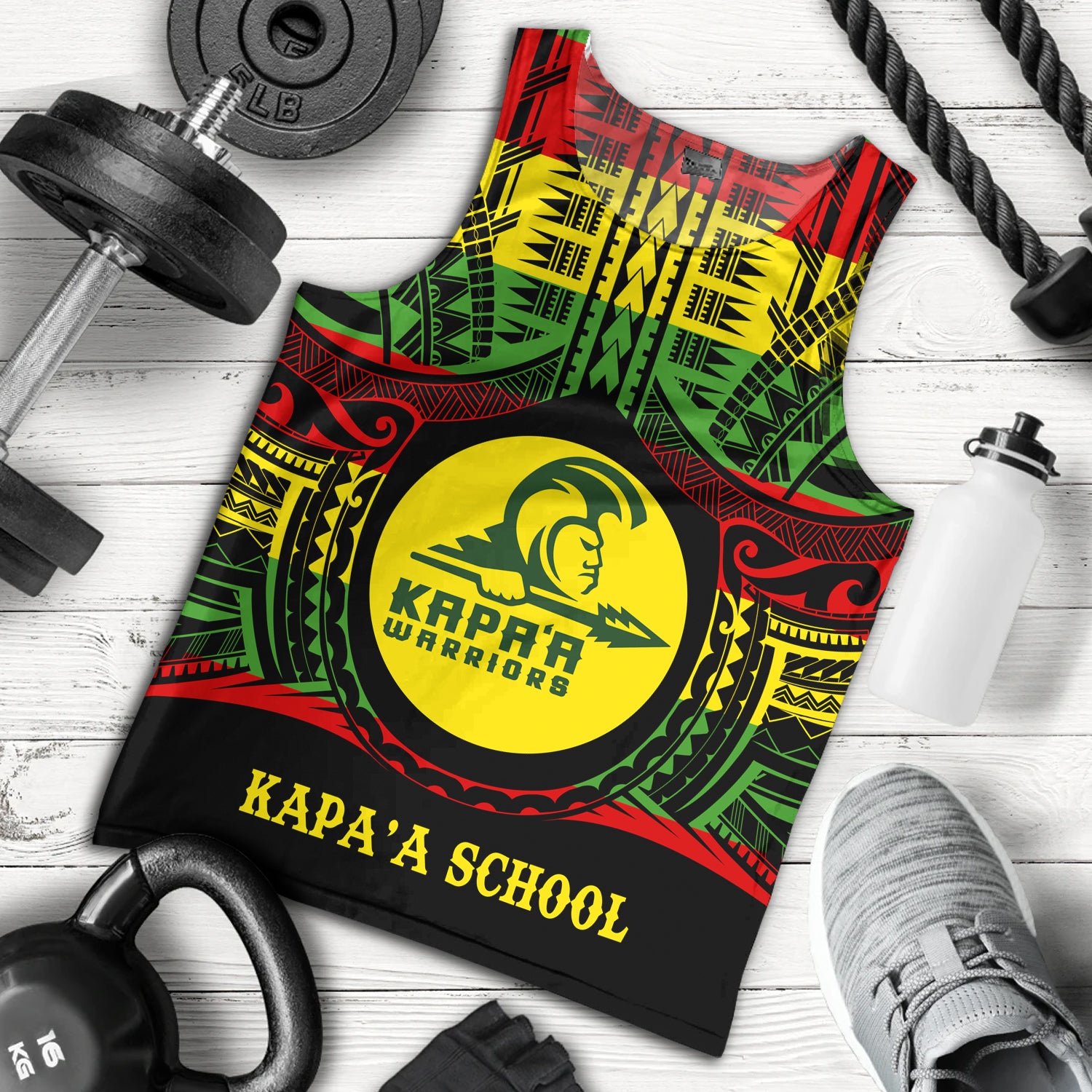 Hawaii Tank Top Kapaa High School Reggae Color Polynesian