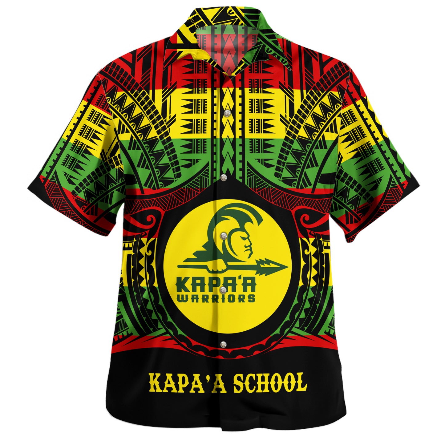 Hawaii Hawaiian Shirt Kapaa High School Reggae Color Polynesian