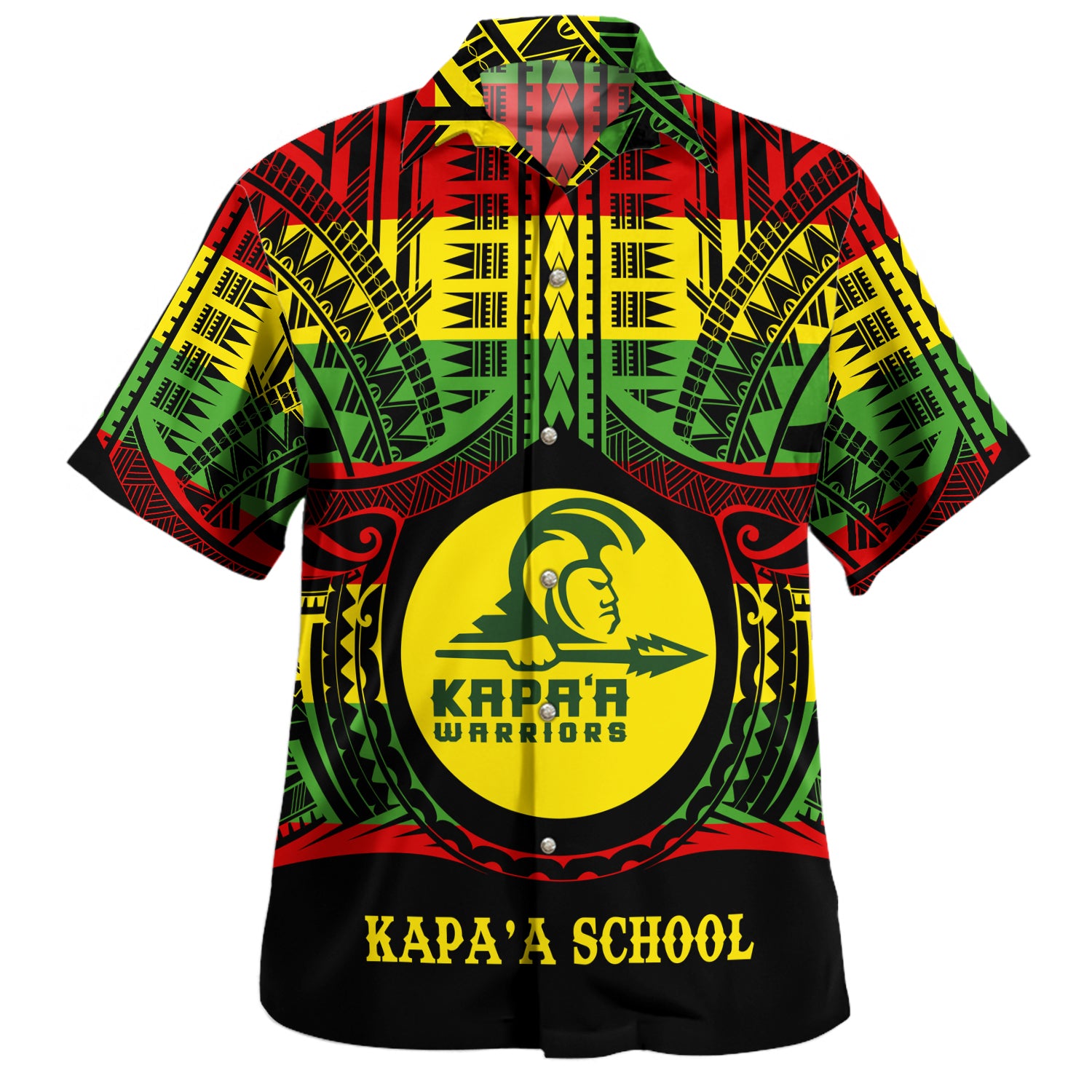 Hawaii Hawaiian Shirt Kapaa High School Reggae Color Polynesian