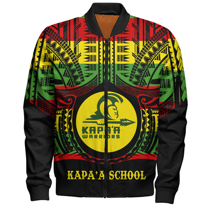 Hawaii Bomber Jacket Kapaa High School Reggae Color Polynesian