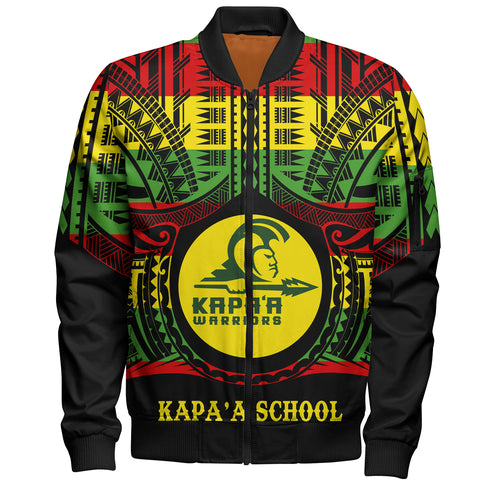 Hawaii Bomber Jacket Kapaa High School Reggae Color Polynesian