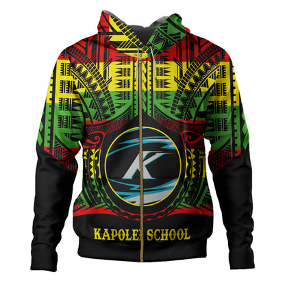 Hawaii Hoodie Kapolei High School Reggae Color Polynesian