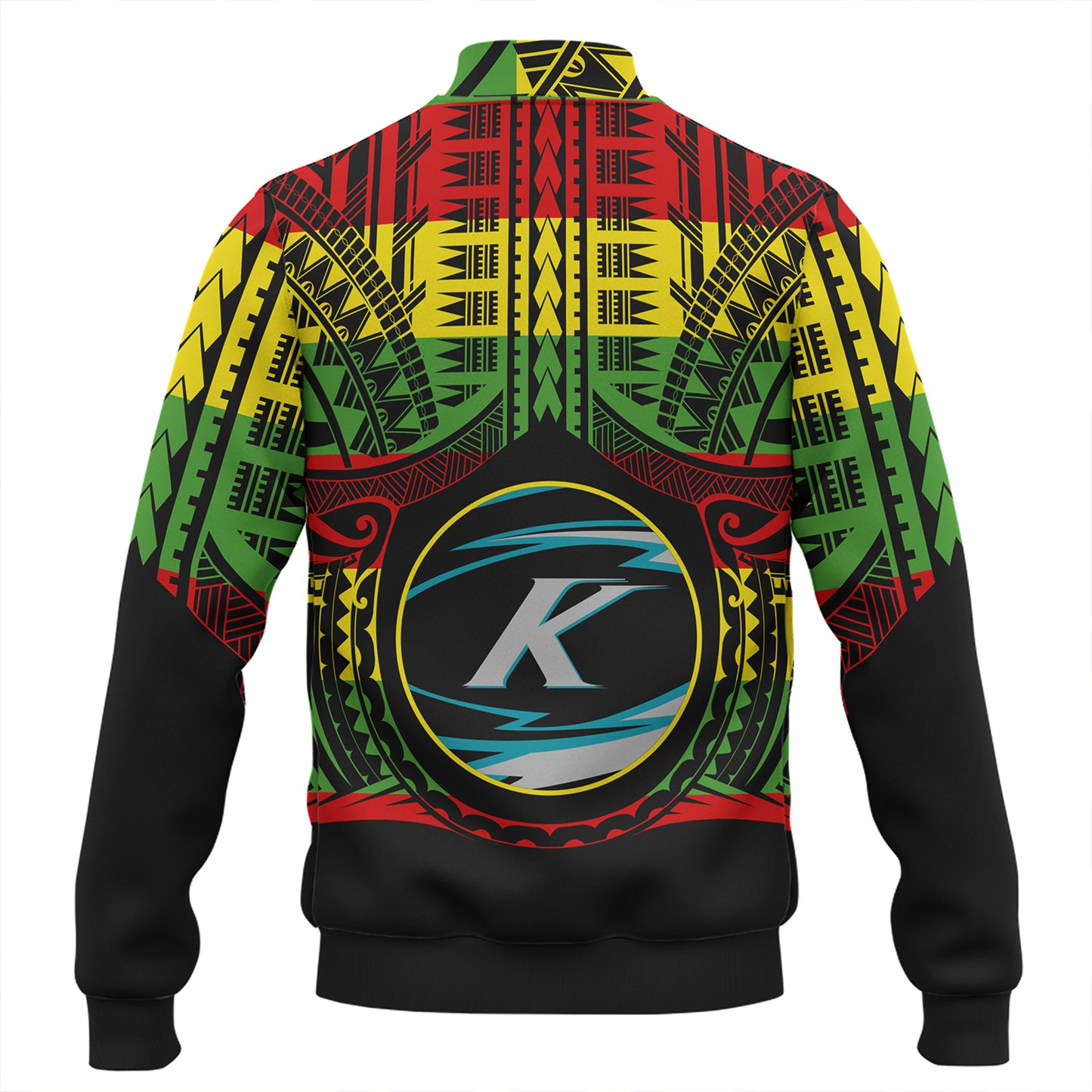 Hawaii Baseball Jacket Kapolei High School Reggae Color Polynesian