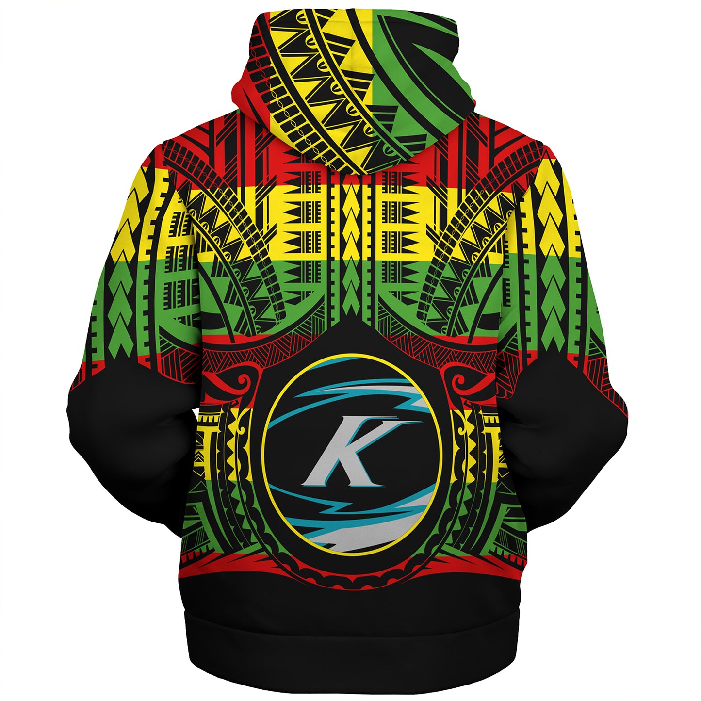 Hawaii Sherpa Hoodie Kapolei High School Reggae Color Polynesian