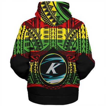 Hawaii Sherpa Hoodie Kapolei High School Reggae Color Polynesian