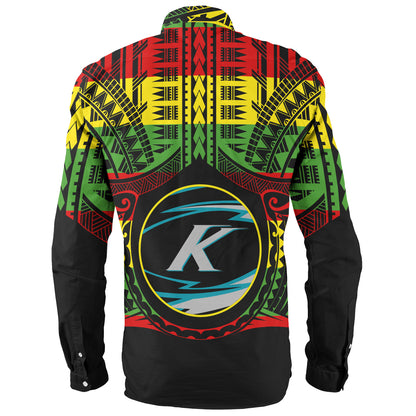 Hawaii Long Sleeve Shirt Kapolei High School Reggae Color Polynesian