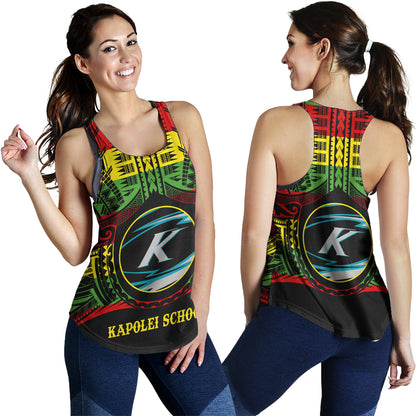 Hawaii Women Tank Kapolei High School Reggae Color Polynesian