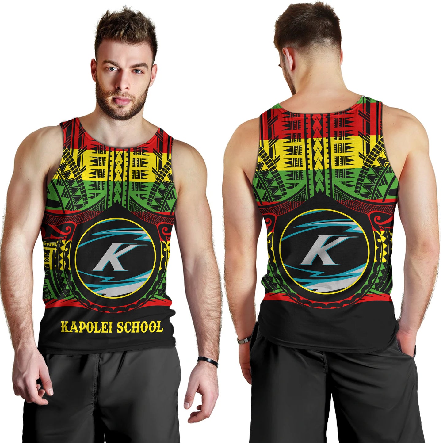 Hawaii Tank Top Kapolei High School Reggae Color Polynesian