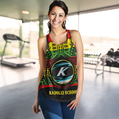 Hawaii Women Tank Kapolei High School Reggae Color Polynesian