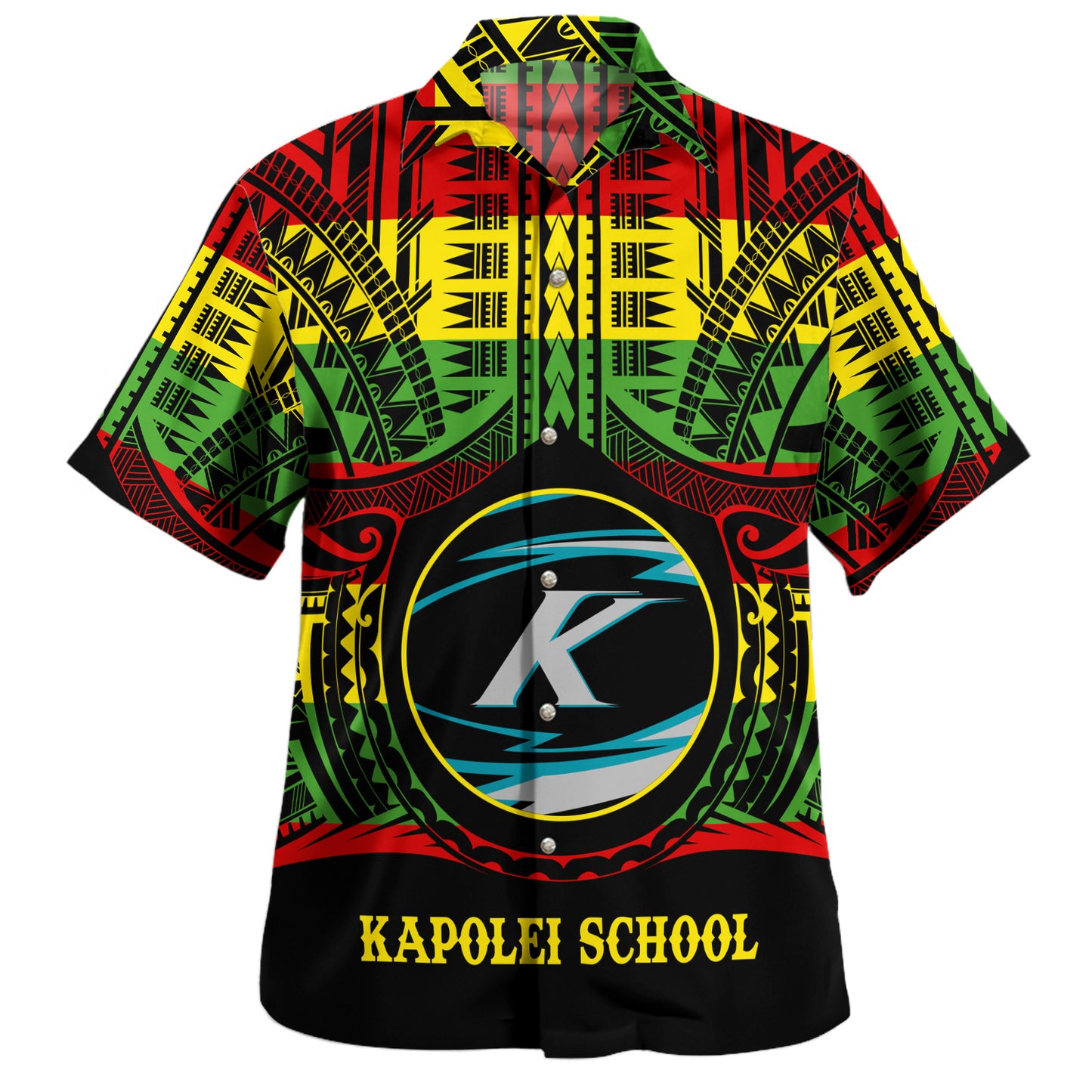 Hawaii Hawaiian Shirt Kapolei High School Reggae Color Polynesian
