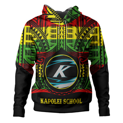 Hawaii Hoodie Kapolei High School Reggae Color Polynesian