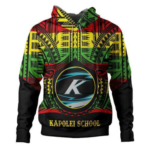 Hawaii Hoodie Kapolei High School Reggae Color Polynesian