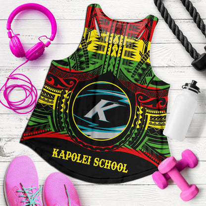 Hawaii Women Tank Kapolei High School Reggae Color Polynesian