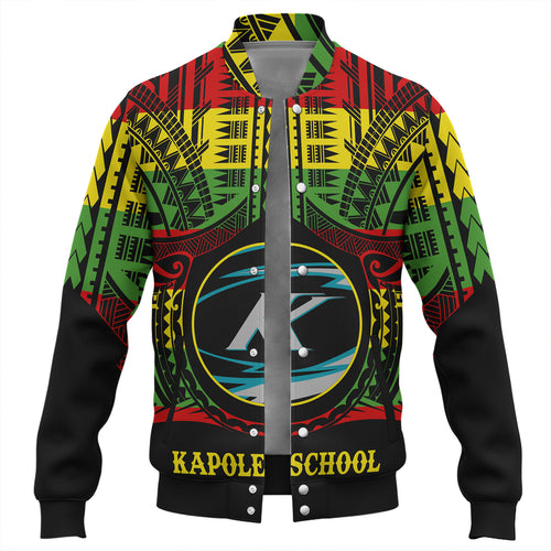 Hawaii Baseball Jacket Kapolei High School Reggae Color Polynesian