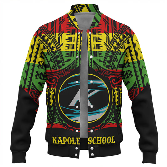 Hawaii Baseball Jacket Kapolei High School Reggae Color Polynesian