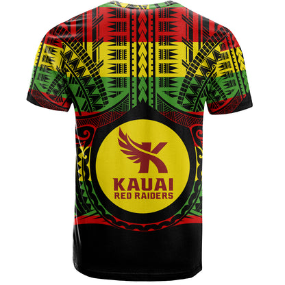 Hawaii T-Shirt Kauai High School Reggae Color Polynesian