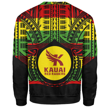 Hawaii Sweatshirt Kauai High School Reggae Color Polynesian