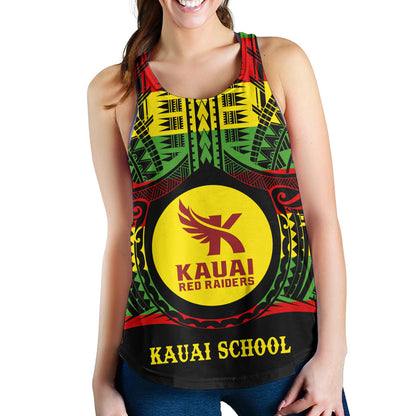 Hawaii Women Tank Kauai High School Reggae Color Polynesian