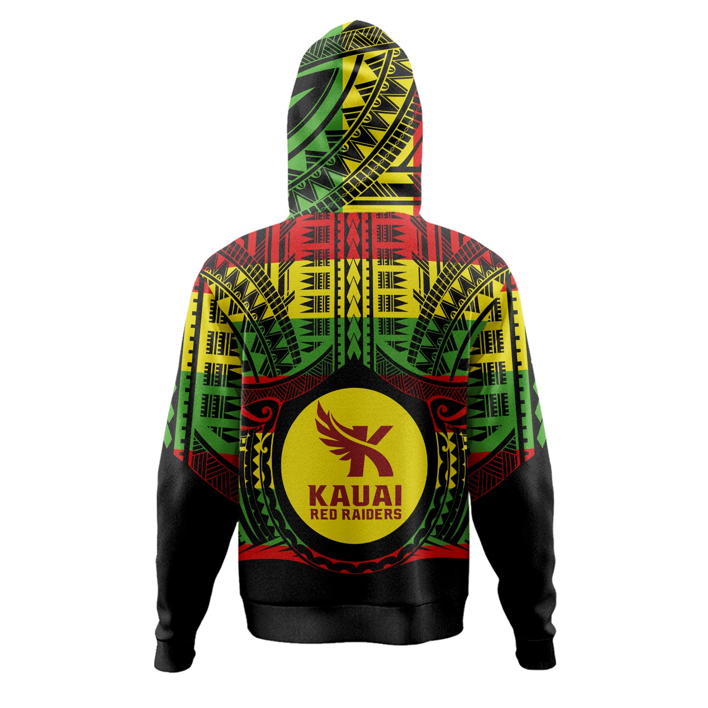 Hawaii Hoodie Kauai High School Reggae Color Polynesian