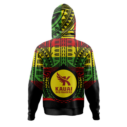 Hawaii Hoodie Kauai High School Reggae Color Polynesian