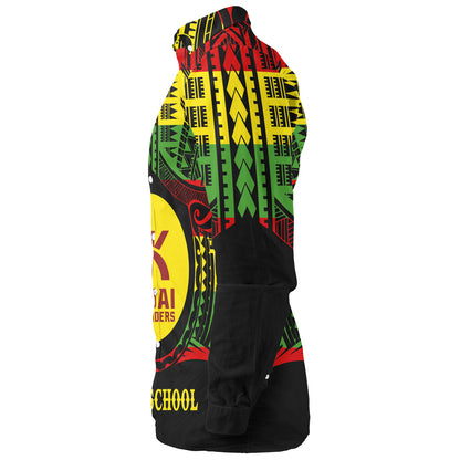 Hawaii Long Sleeve Shirt Kauai High School Reggae Color Polynesian