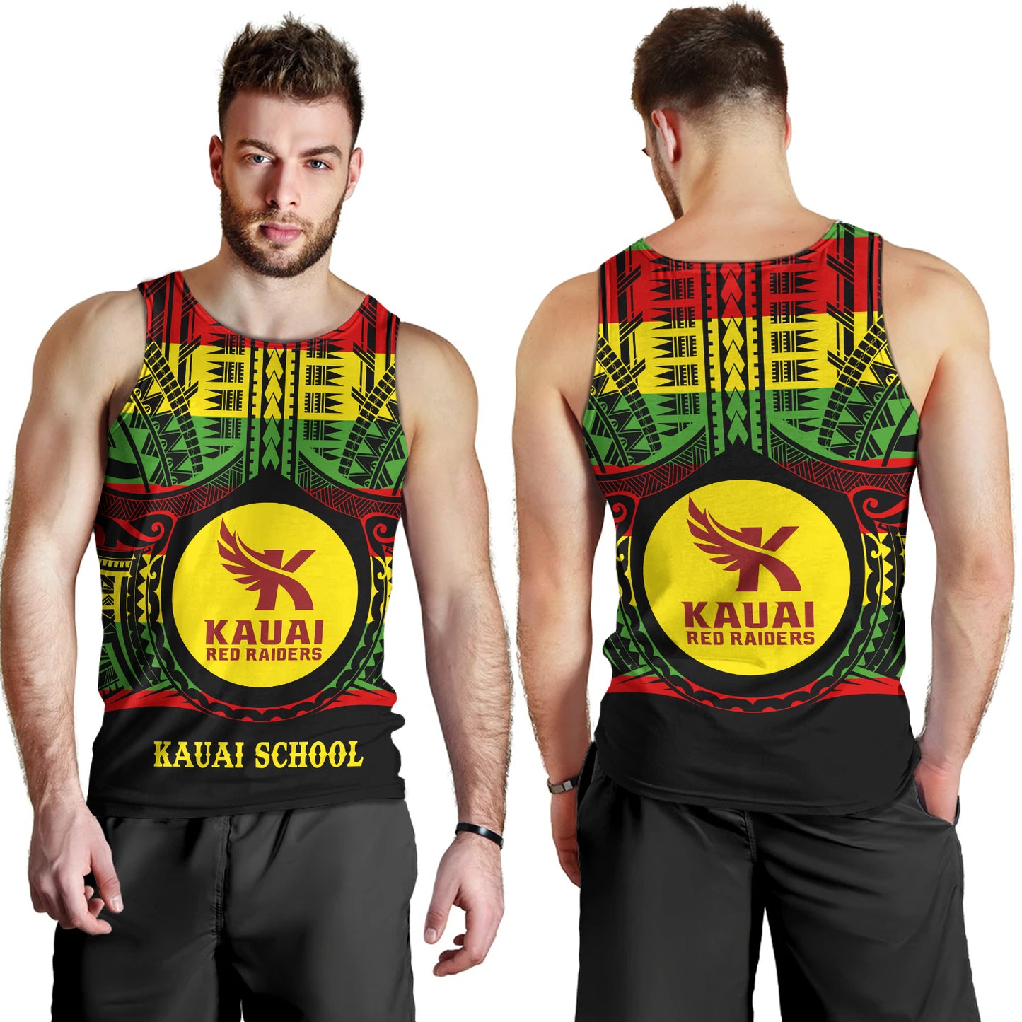 Hawaii Tank Top Kauai High School Reggae Color Polynesian