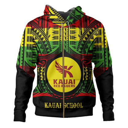 Hawaii Hoodie Kauai High School Reggae Color Polynesian