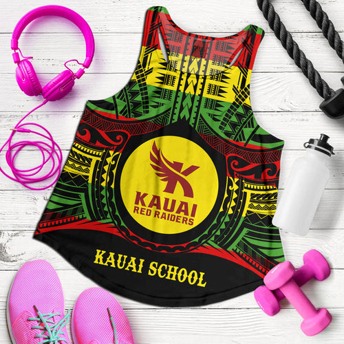 Hawaii Women Tank Kauai High School Reggae Color Polynesian