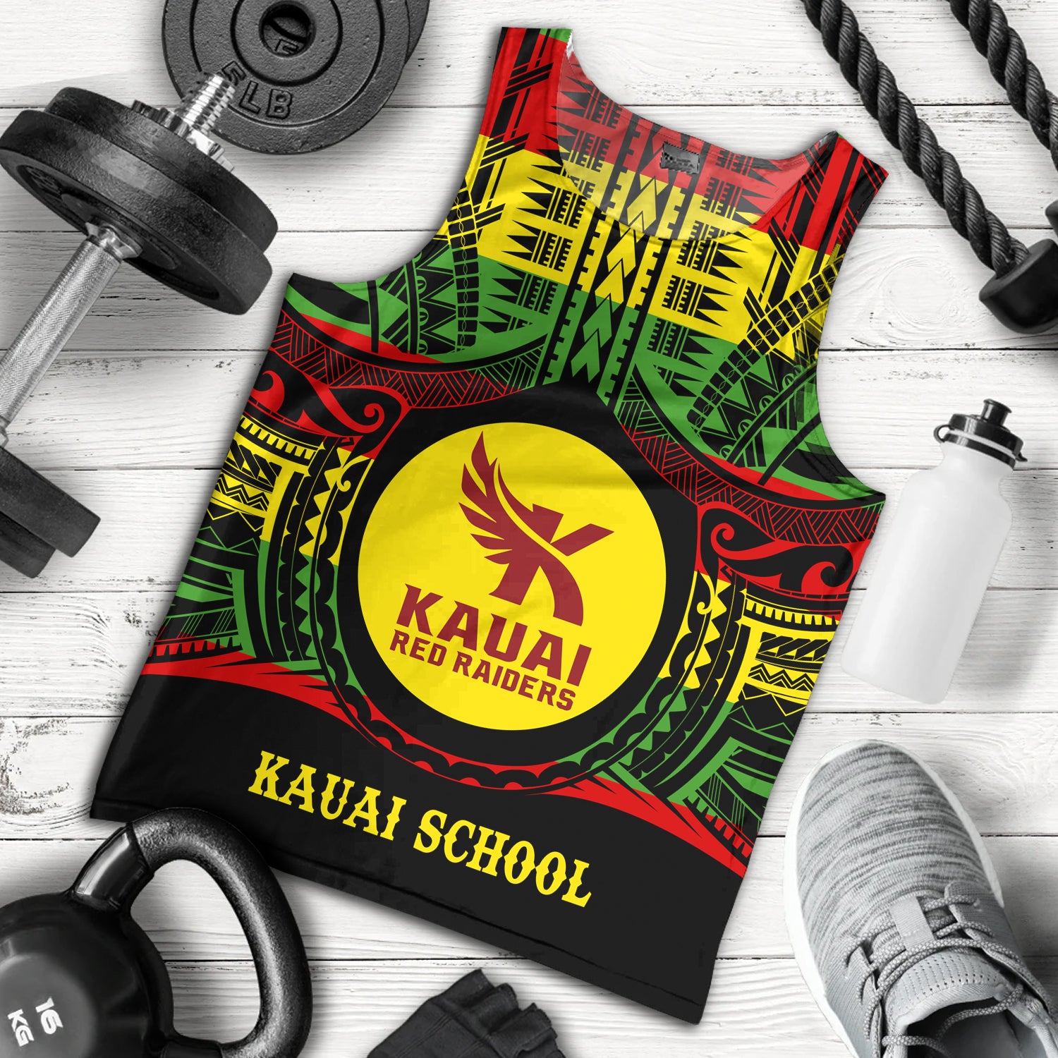 Hawaii Tank Top Kauai High School Reggae Color Polynesian