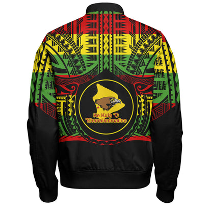 Hawaii Bomber Jacket Ke Kula o Ehunuikaimalino Reggae Color Polynesian
