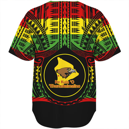 Hawaii Baseball Shirt Ke Kula o Ehunuikaimalino Reggae Color Polynesian