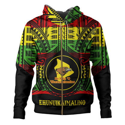 Hawaii Hoodie Ke Kula o Ehunuikaimalino Reggae Color Polynesian