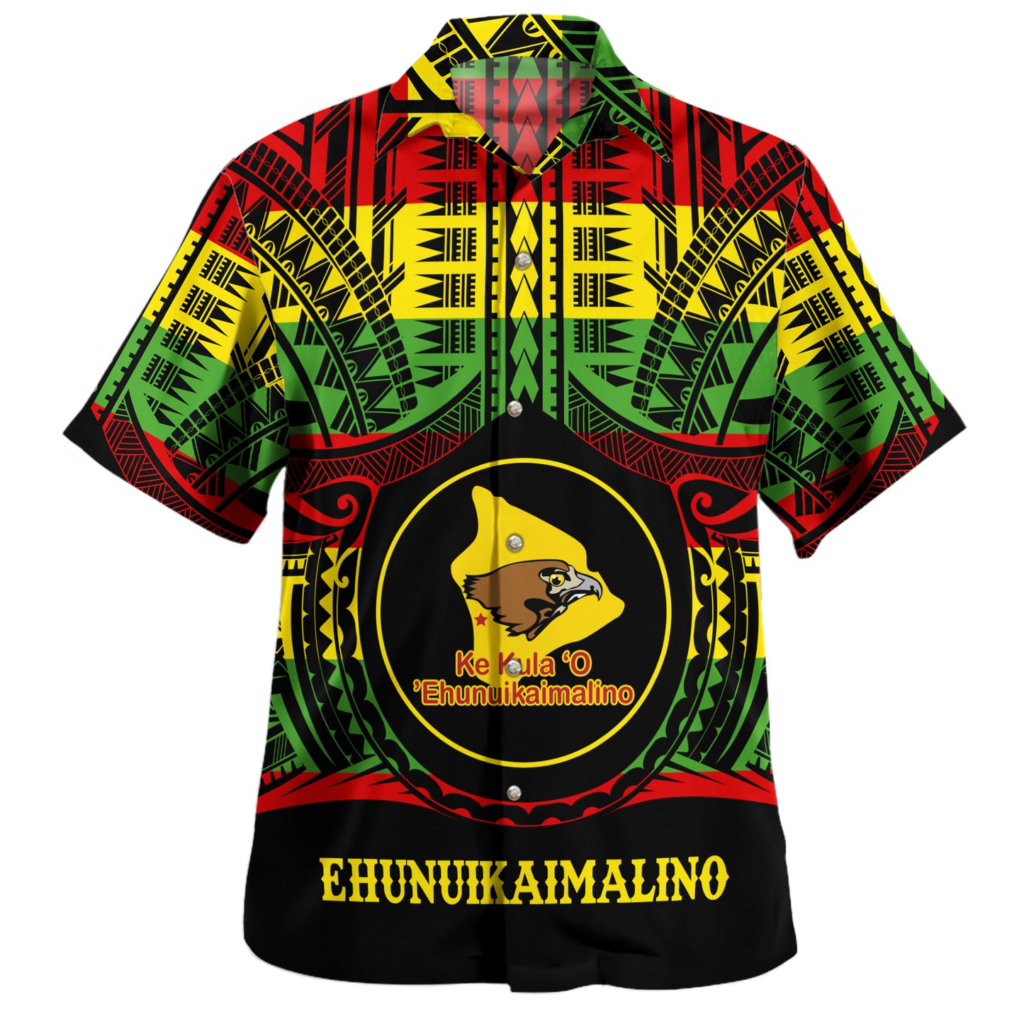 Hawaii Hawaiian Shirt Ke Kula o Ehunuikaimalino Reggae Color Polynesian