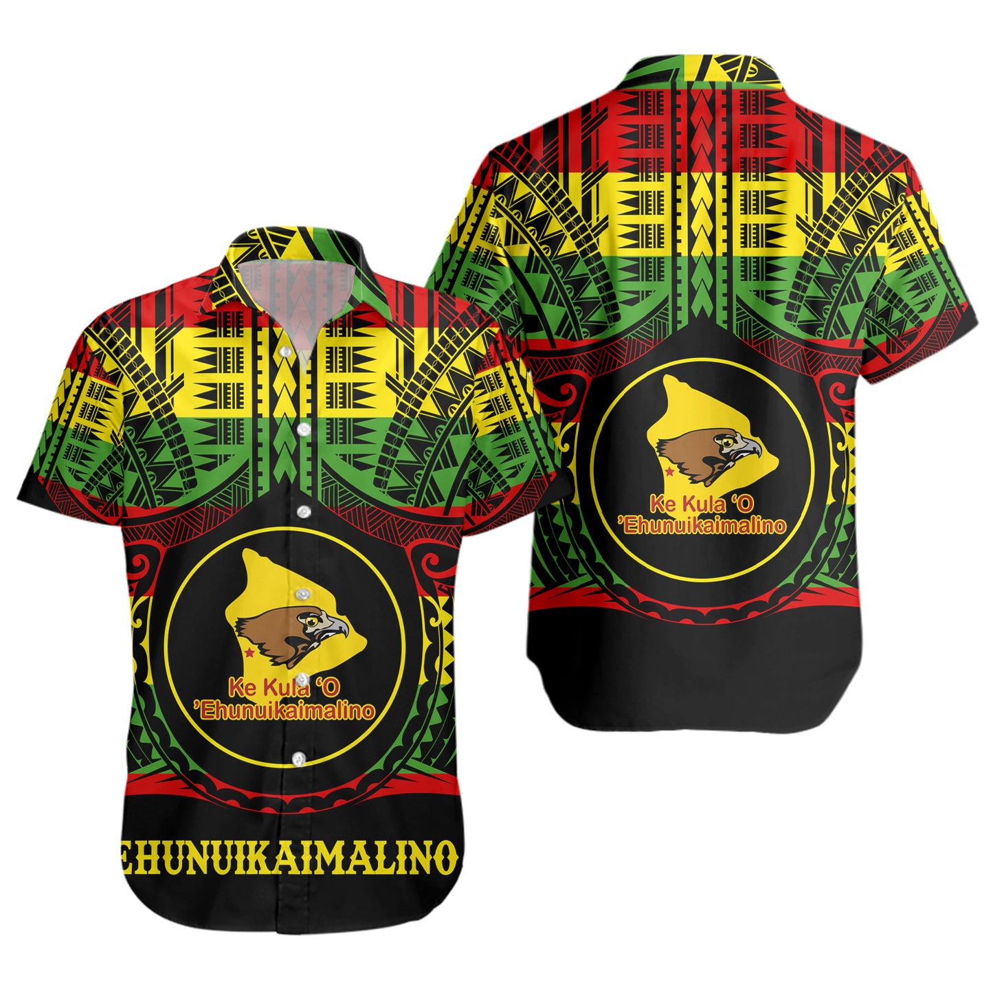 Hawaii Short Sleeve Shirt Ke Kula o Ehunuikaimalino Reggae Color Polynesian