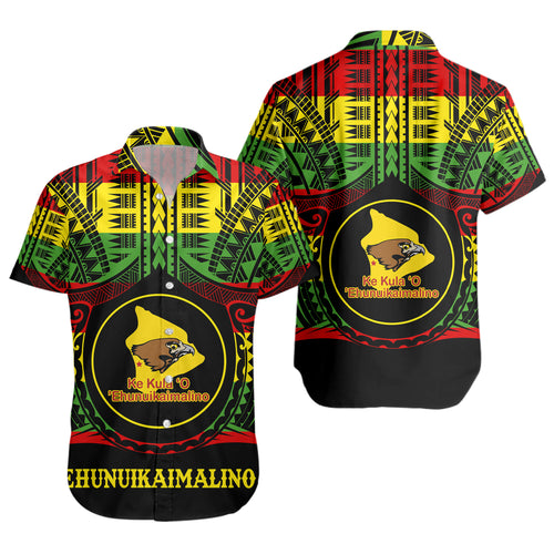 Hawaii Short Sleeve Shirt Ke Kula o Ehunuikaimalino Reggae Color Polynesian