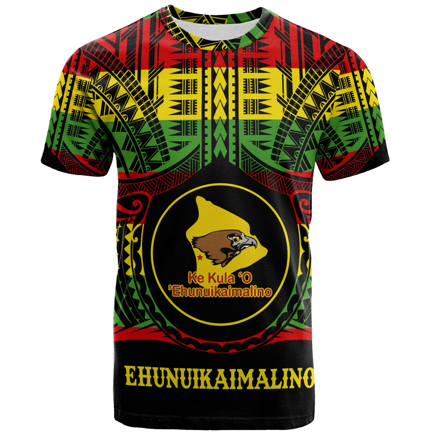 Hawaii T-Shirt Ke Kula o Ehunuikaimalino Reggae Color Polynesian