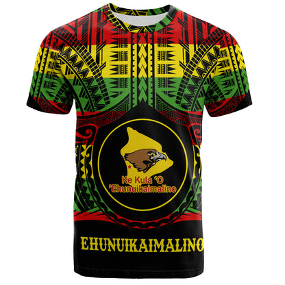 Hawaii T-Shirt Ke Kula o Ehunuikaimalino Reggae Color Polynesian