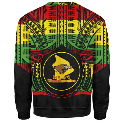 Hawaii Sweatshirt Ke Kula o Ehunuikaimalino Reggae Color Polynesian
