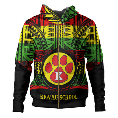 Hawaii Hoodie Keaau High School Reggae Color Polynesian