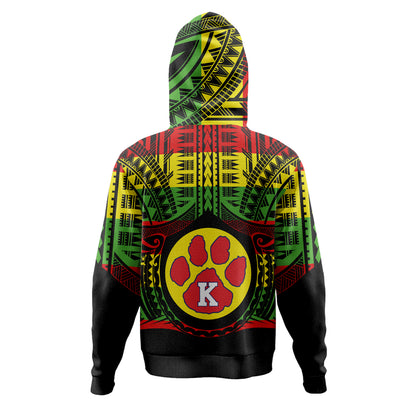 Hawaii Hoodie Keaau High School Reggae Color Polynesian