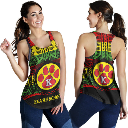Hawaii Women Tank Keaau High School Reggae Color Polynesian
